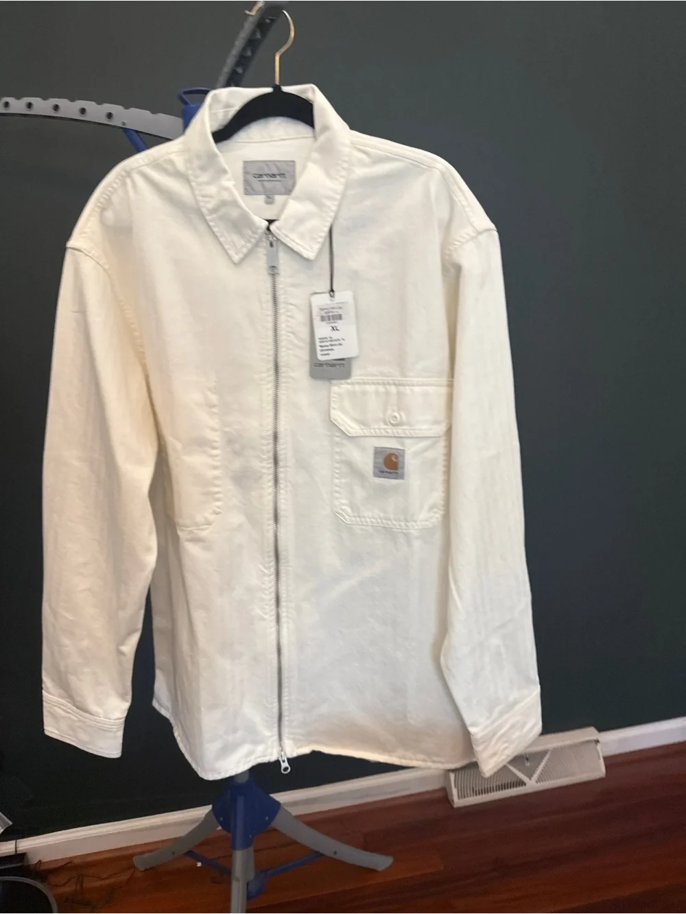 Carhartt WIP Rainer Shirt Jac Off-White Rinsed